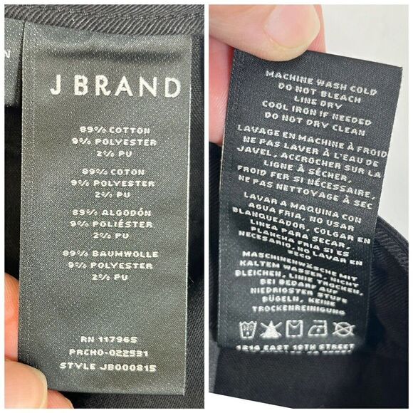 J Brand Womens Black High Rise Utility Cargo Pants Size 26 Margho Zip Ankle $248 - Picture 10 of 14